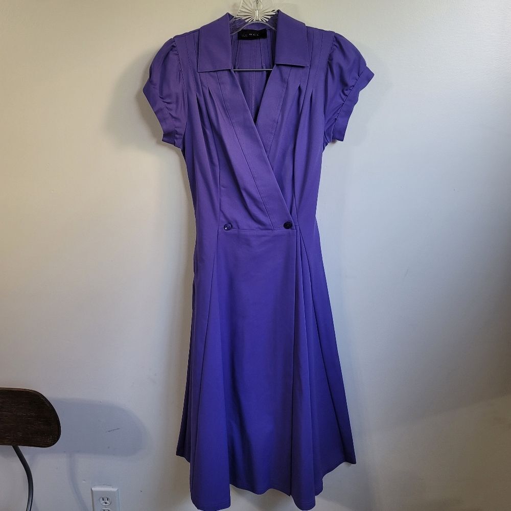 BGL Purple Wrap Dress Size 6 - Picture 8 of 9